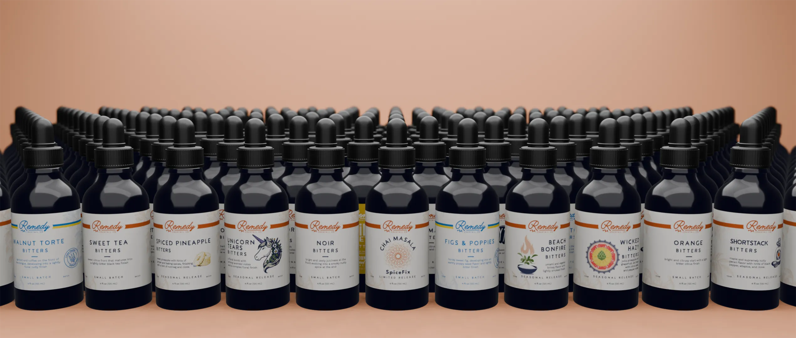 We make the largest variety of flavors in a year of any bitters manufactuer in the country!